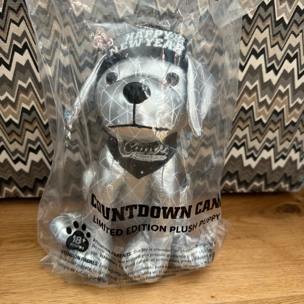 Raising Cane's Canine Companions LE New York Countdown Cane Plush Puppy Dog